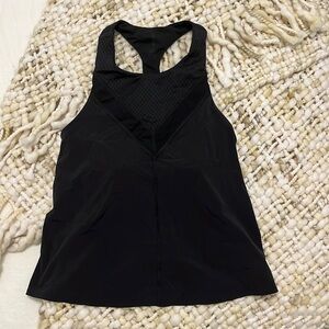 Black LUCY workout tank with bra